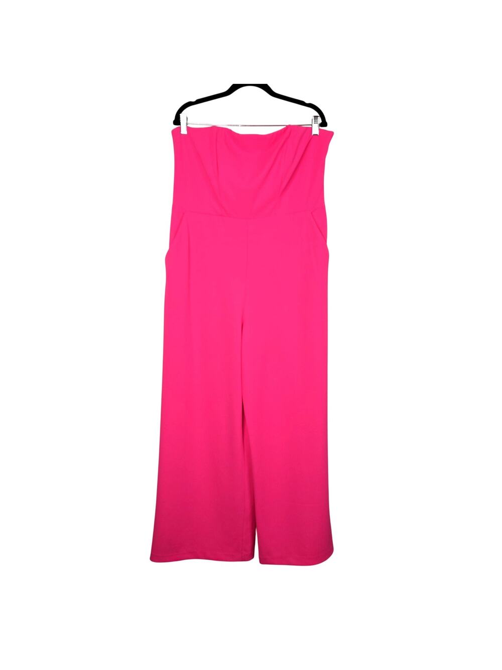 Express Jumpsuit Womens XL Pink Strapless Wide Leg Pockets Formal Party Diva NEW